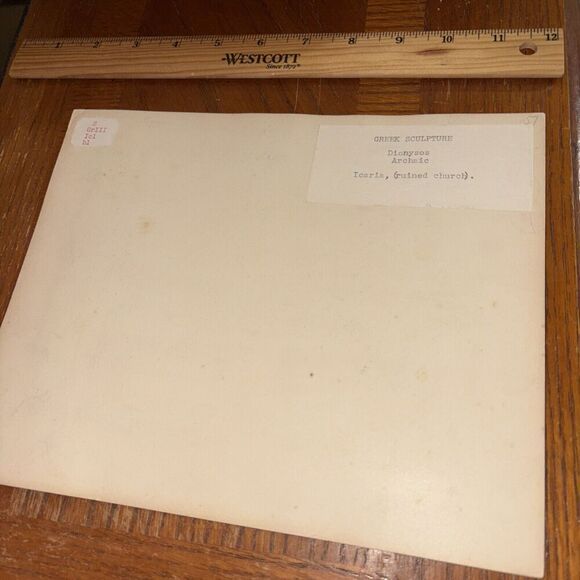 Vintage Icaria Dionysos Ruined Church Ruins Archaic Greek Architecture Photo - Picture 2 of 2